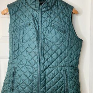 Jeanne Pierre Green Quilted Vest